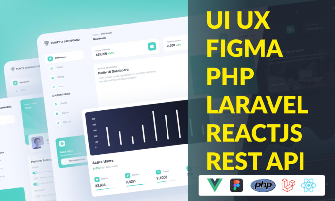 Gig Preview - Design UI UX and develop webapp website software