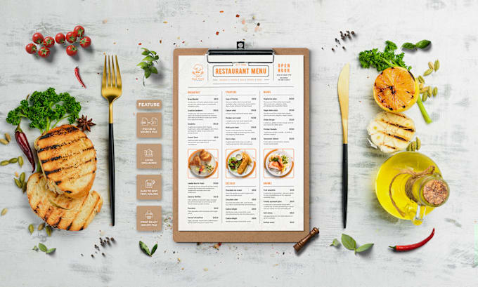 Gig Preview - Do amazing restaurant menu design or food flyer