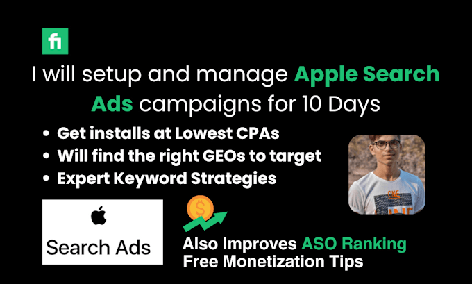 Gig Preview - Setup apple search ads campaigns with high ROI