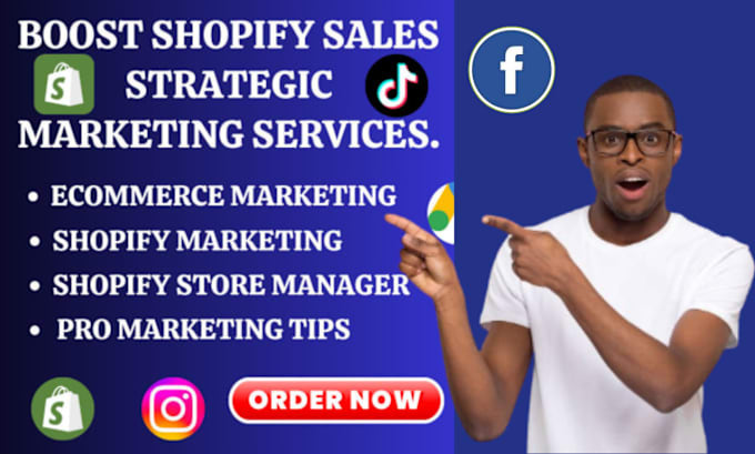 Gig Preview - Do shopify dropshipping marketing shopify promotion shopify store manager