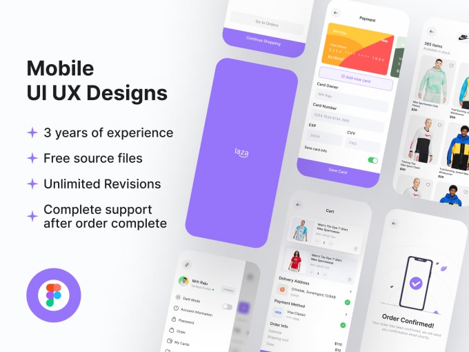 Gig Preview - Design complete mobile app UI UX design in figma