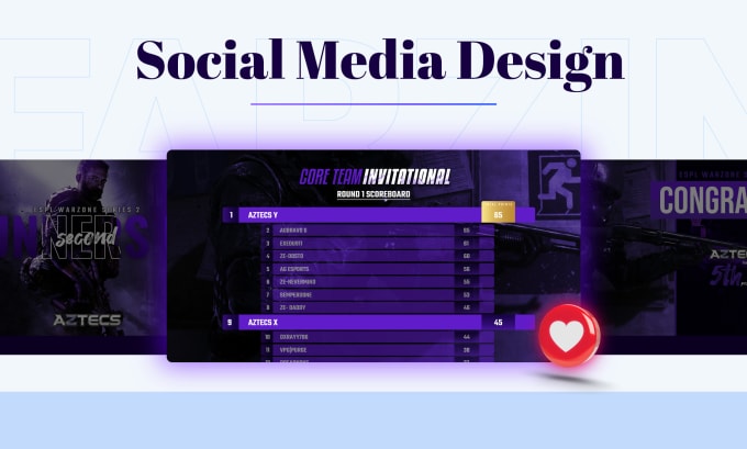 Gig Preview - Design your esports social media posts, banner