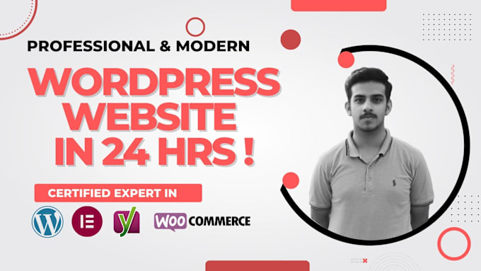 Gig Preview - Design urgent responsive wordpress website in 24 hours