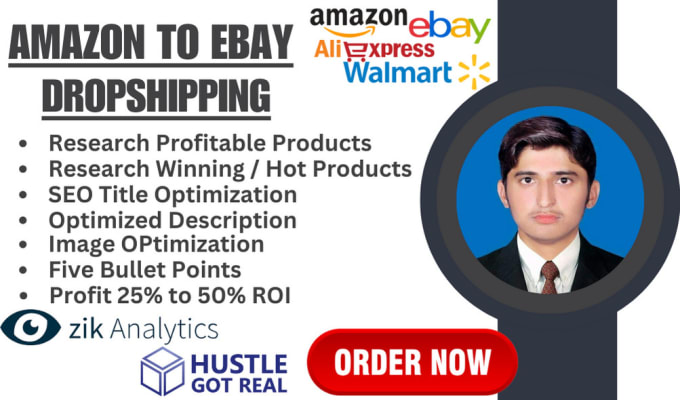 Gig Preview - Be your amazon to ebay dropshipping expert VA