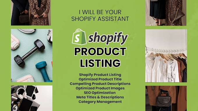 Gig Preview - Do shopify product listing and data entry with SEO