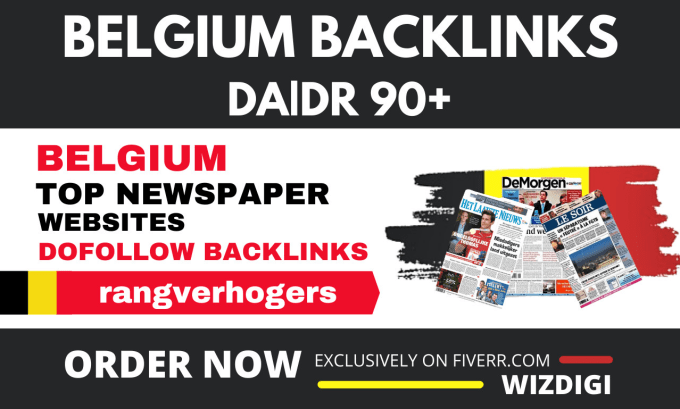 Gig Preview - Increase belgian SEO rankings with top be  newspapers belgium backlinks