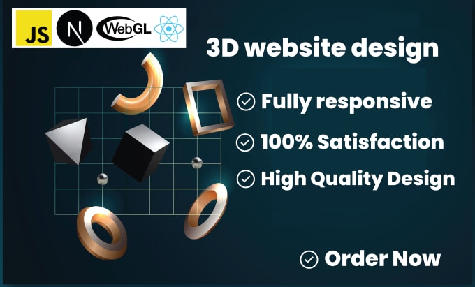 Gig Preview - Create modern 3d website design for your business