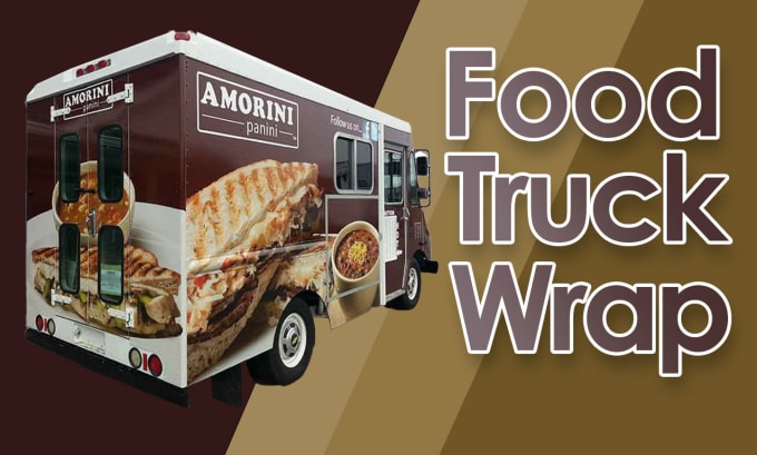 Gig Preview - Design food truck wrap, food truck wrap, car wrap, truck wrap, vehicle warp,