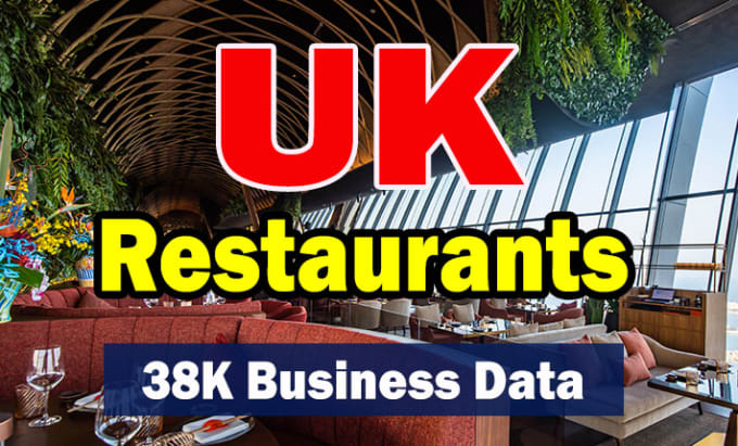 Gig Preview - Uk restaurants business database