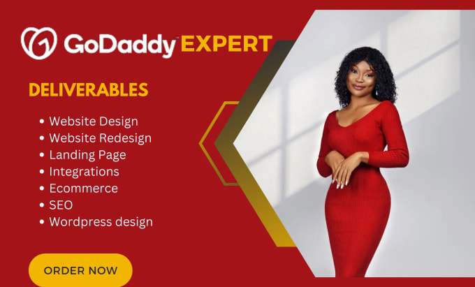 Gig Preview - Godaddy website design godaddy redesign godaddy website redesign godaddy builder