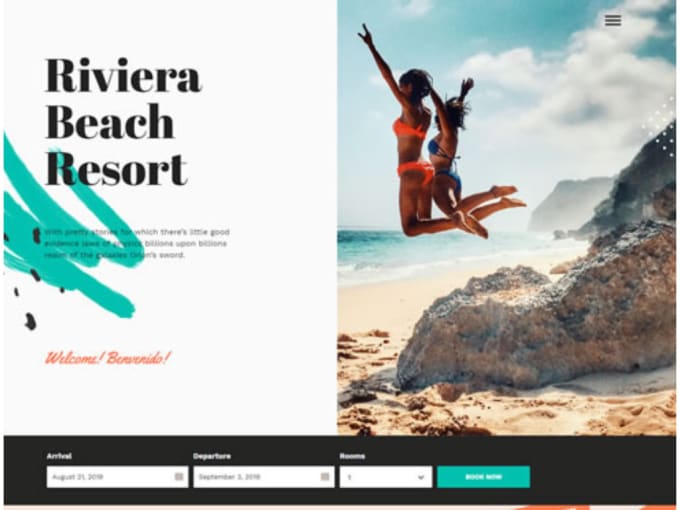 Gig Preview - Build a luxurious resort booking website and vacation website, hotel website