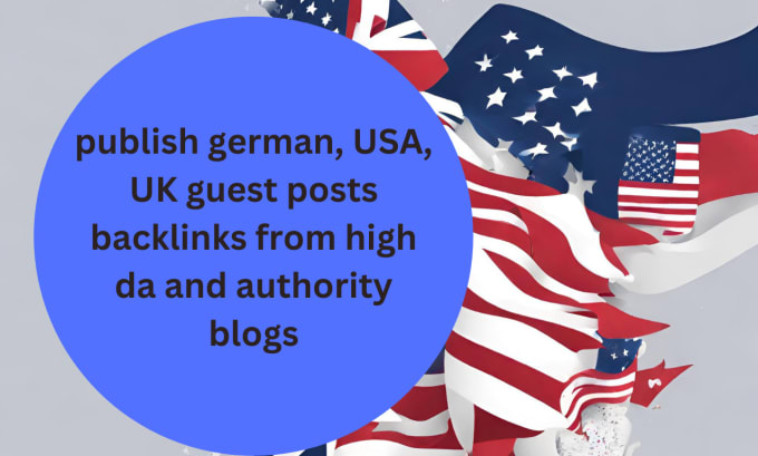 Gig Preview - Publish german, USA, UK guest posts backlinks from high da and authority blogs