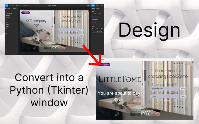 Bestseller - create or convert figma design to python tkinter