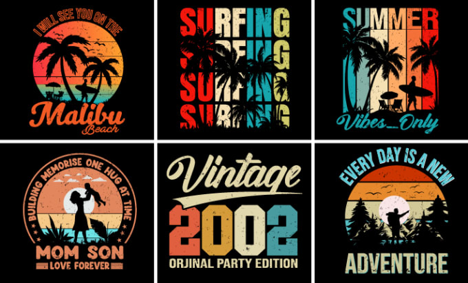 Gig Preview - Create a retro vintage t shirt design