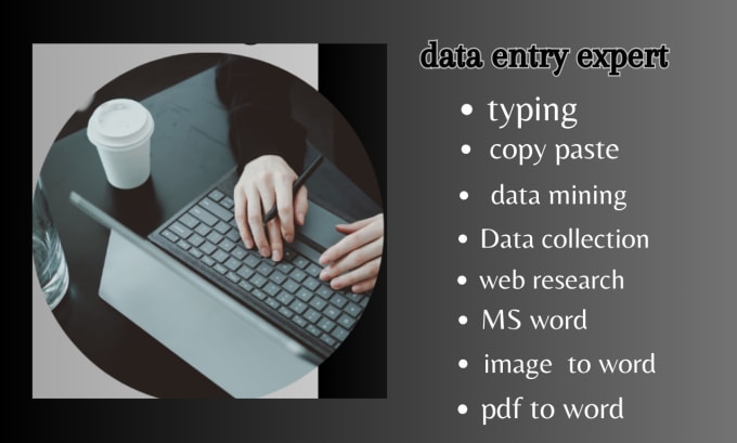 Gig Preview - Do accurate data entry, data mining, copy paste and web research