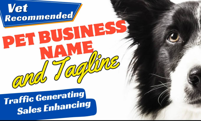 Gig Preview - Provide vet endorsed pet business name and tagline