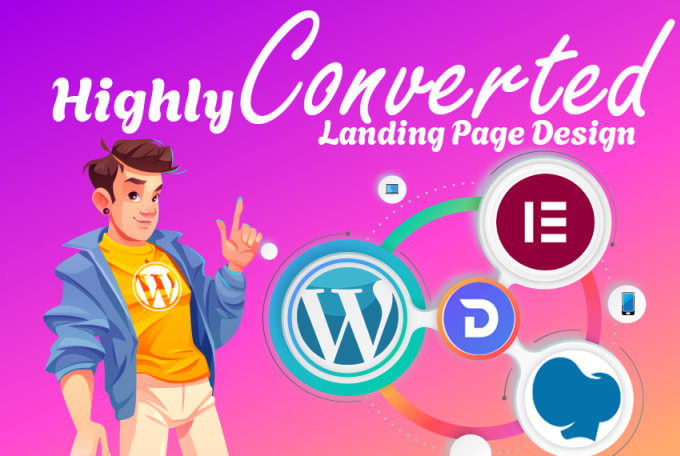 Gig Preview - Design wordpress landing page on elementor pro, divi, wpbakery or one page site