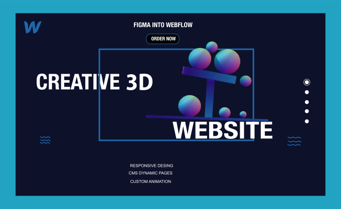 Gig Preview - Design a 3d  animated webflow landing page