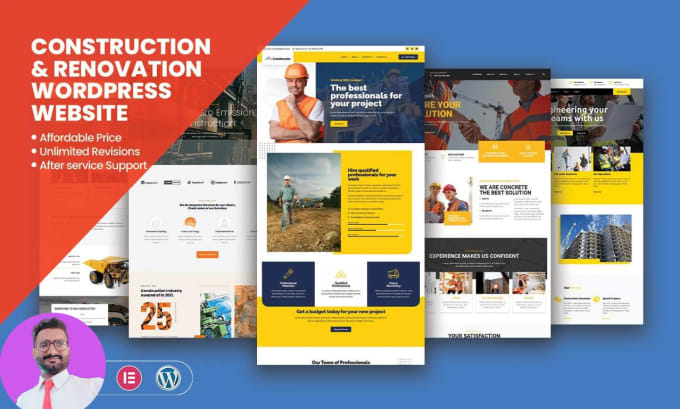 Bestseller - design a premium construction website with wordpress