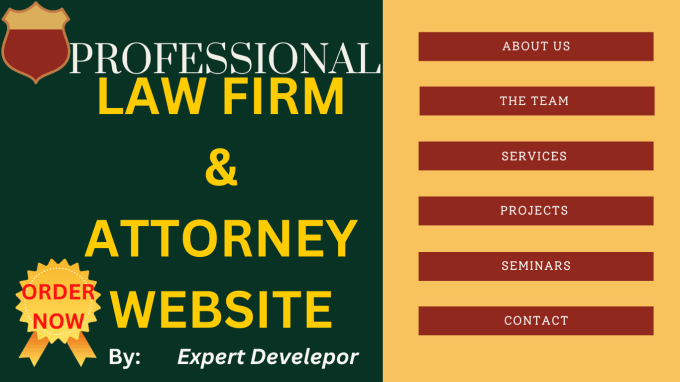 Bestseller - design SEO friendly lawyer, attorney, and law firm website