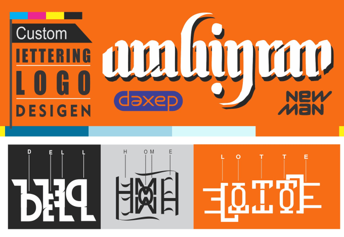 Gig Preview - Do unique  ambigram logo or lettering design for you