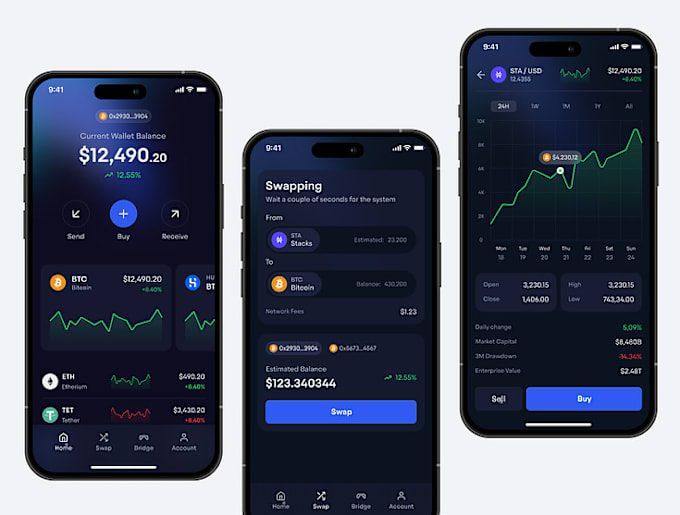 Gig Preview - Develop crypto wallet app, exchange app, trading app, blockchain app, wallet app