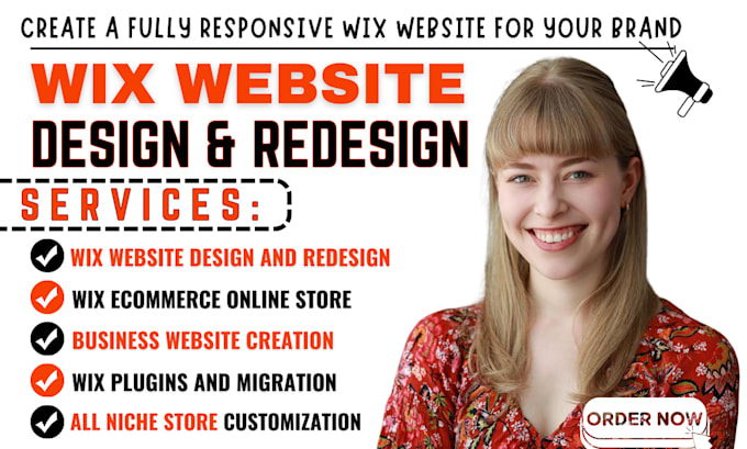 Gig Preview - Design wix website, redesign wix website, wix website design, ecommerce website