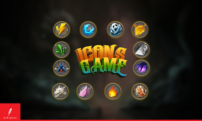 Gig Preview - Create a amazing icons for your amazing game