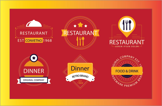 Gig Preview - Create  food and restaurant logo in just 19 hours