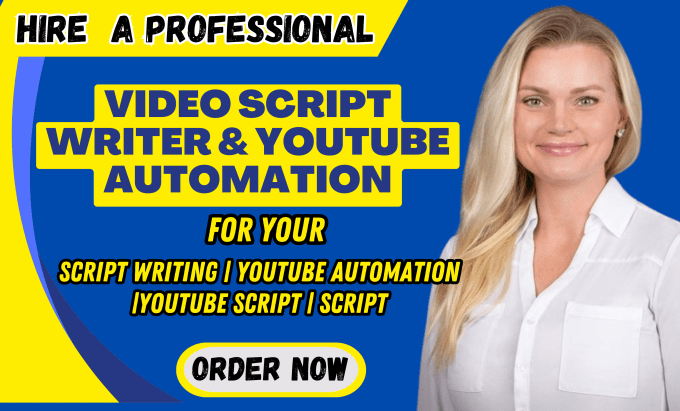 Gig Preview - Be your video script writer, youtube video script writing  you tube automation