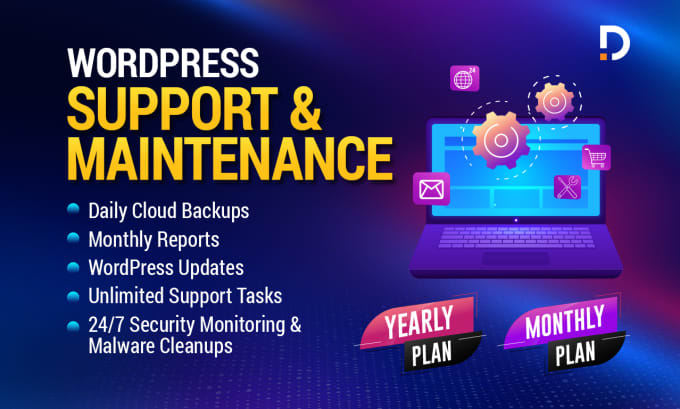 Gig Preview - Provide wordpress support and maintenance with flexible monthly and yearly plans