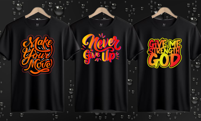 Gig Preview - Do custom typography t shirt design