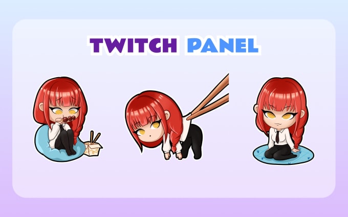 Gig Preview - Create custom panels for vtuber or twitch streamer button design