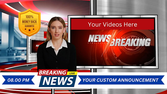 Gig Preview - Be creative spokesperson in breaking news videos for any language