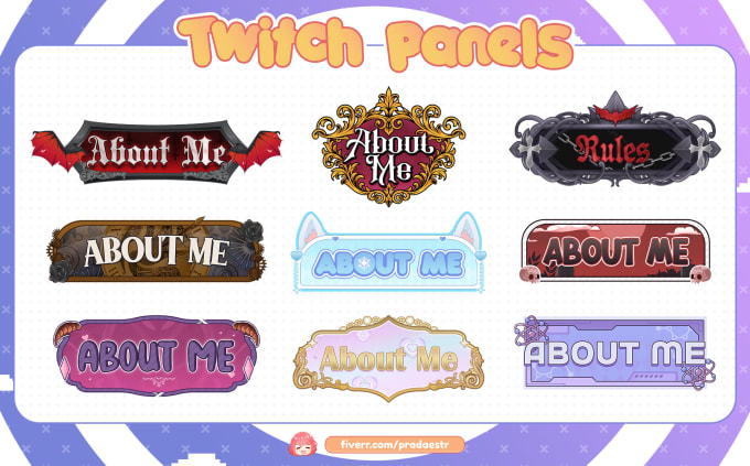 Gig Preview - Design special twitch panels for your stream or vtuber