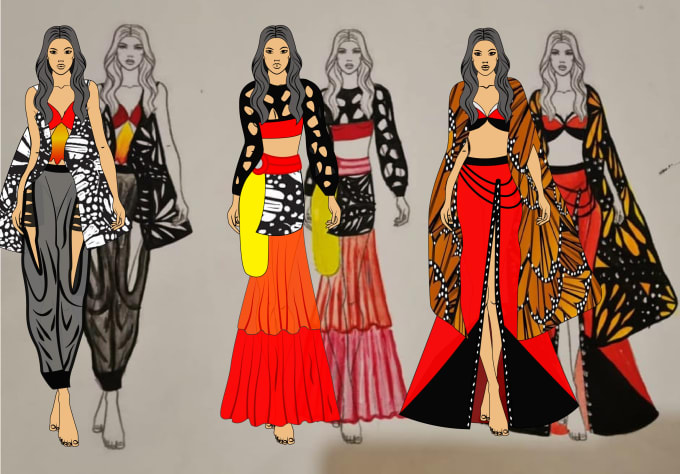 Gig Preview - Draw fashion illustrations and sketches