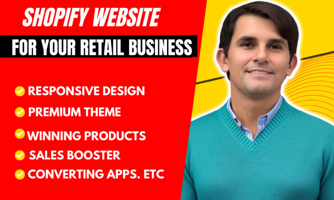 Gig Preview - Create or build branded shopify store for your retail business