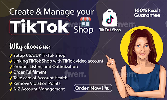 Gig Preview - Setup tiktok shop, manage tiktok shop white label, private label, wholesale