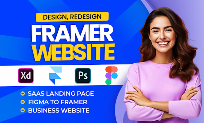 Gig Preview - Design responsive framer website, figma to framer or saas landing page