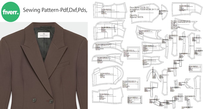 Gig Preview - Make PDF sewing patterns for all types of garments