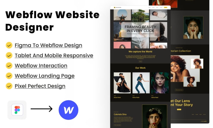 Gig Preview - Build webflow website, figma to webflow, design webflow, webflow animation