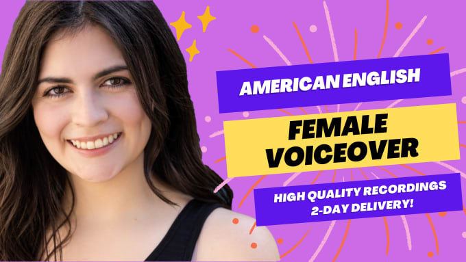 Gig Preview - Record american english female voiceover