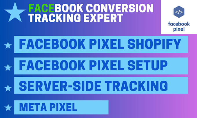 Gig Preview - Set up pixel conversion, pixel facebook,meta pixel,pixel shopify, cro,API setup