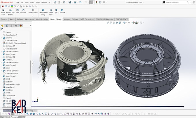 Gig Preview - Reverse engineering design from stl or 3d scan data to cad