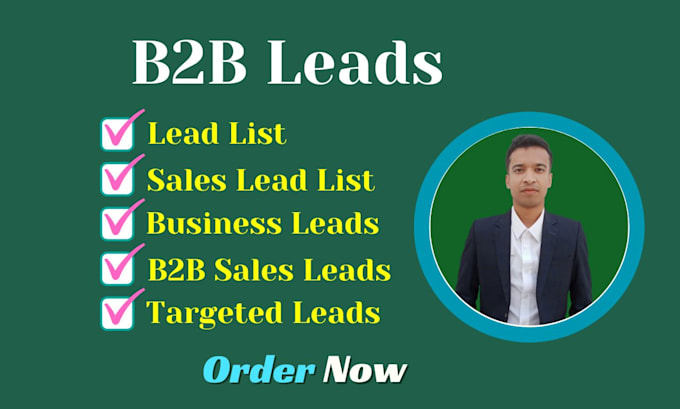 Gig Preview - Provide b2b leads to elevate your business