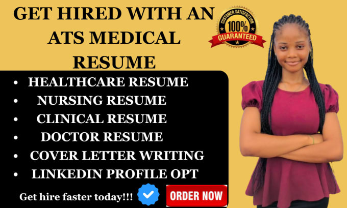 Gig Preview - Write a medical resume healthcare nursing doctor pharmacy cover letter linkedin