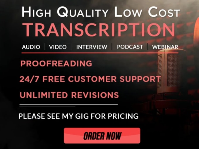 Gig Preview - Turn your audio into flawlessly transcribed text with my professional services