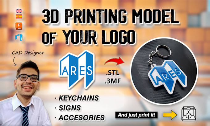 Gig Preview - Convert your logo or design into a 3d printing model