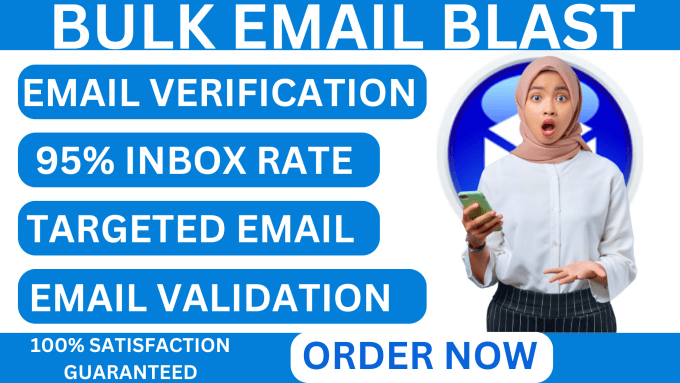 Gig Preview - Do bulk email blast, send mass email, bulk email campaign, cold email marketing