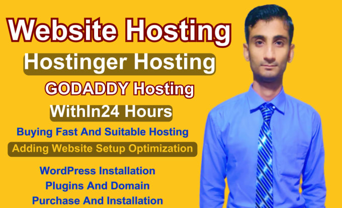 Gig Preview - Complete hosting and website setup with fast optimization within 24 hours